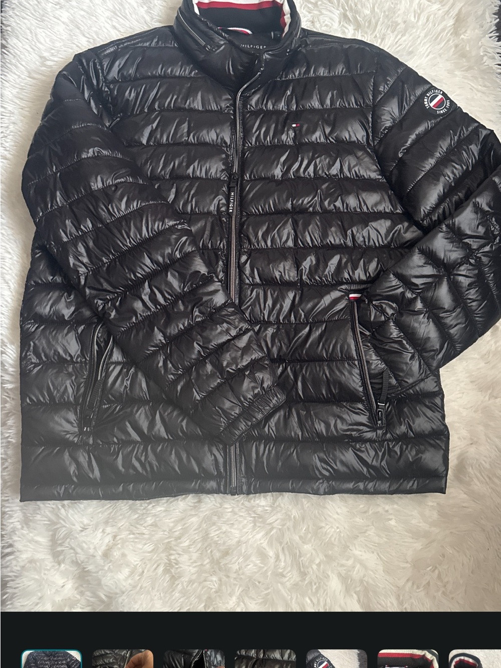 Tommy Hilfiger Black Quilted Packable Puffer Jacket